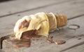 Ice Cream Cone Knocked Over and Melting
