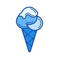 Ice cream cone line icon. Royalty Free Stock Photo