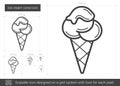 Ice cream cone line icon. Royalty Free Stock Photo