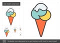 Ice cream cone line icon. Royalty Free Stock Photo
