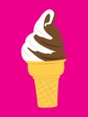 Ice Cream Cone on pink