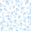 Ice cream cone seamless pattern in white background Royalty Free Stock Photo