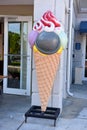 Ice Cream Cone statue on a shop