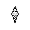 Ice cream cone thin line icon