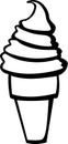 ice cream cone vector illustration Royalty Free Stock Photo