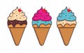 Ice cream cone vector illustration on isolated background Royalty Free Stock Photo