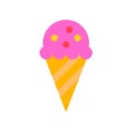Ice cream cone vector, Summer party related filled icon Royalty Free Stock Photo