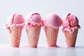 Ice cream cone on a white background, created with generative ai