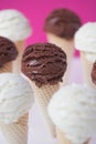 Ice cream cones - organic vanilla & chocolate