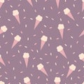 Ice cream cones seamless pattern Royalty Free Stock Photo