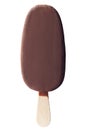 Ice cream covered with chocolate, clipping path, isolated