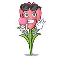 With ice cream crocus flower character cartoon