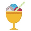 Ice Cream Cup Color Vector icon which can be easily modified or edit Royalty Free Stock Photo