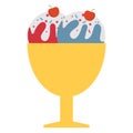 Ice Cream Cup Color Vector icon which can be easily modified or edit Royalty Free Stock Photo