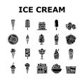 Ice Cream Delicious Dessert Food Icons Set Vector Royalty Free Stock Photo