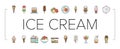 Ice Cream Delicious Dessert Food Icons Set Vector Royalty Free Stock Photo