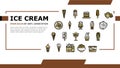 Ice Cream Delicious Dessert Food Landing Header Vector Royalty Free Stock Photo
