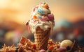 Ice Cream Delight. Generative AI