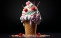 Ice Cream Delight. Generative AI