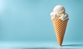 Ice cream delight: Waffle cone with creamy goodness