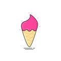 Illustration vector ice cream good for food, icon, logo, drink etc