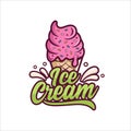 Ice Cream design logo premium-2 Royalty Free Stock Photo