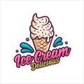 Ice Cream design logo premium-3 Royalty Free Stock Photo