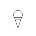 Ice Cream, Dessert, Sweet Thin Line Icon Vector Illustration Logo Template. Suitable For Many Purposes. Royalty Free Stock Photo