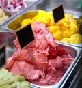 Ice cream on display stock photo