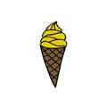 Ice cream doodle icon