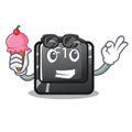 With ice cream f11 button in the character shape Royalty Free Stock Photo
