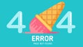 404 ice-cream fall error page not found vector