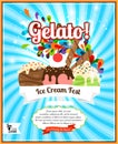 Ice cream fest poster Royalty Free Stock Photo