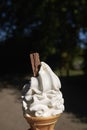 Ice cream with a flake Royalty Free Stock Photo