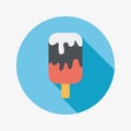 Ice cream flat icon with long shadow