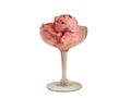 Ice cream in frosted goblet