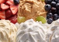 Ice cream gelato with various berries.Macro.AI Generative