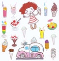 Ice cream and girl