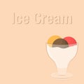 Ice Cream - Glass vector logo