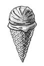 Ice cream hand drawn illustration