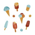 Ice cream hand drawn illustrations