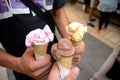 Ice cream in hand Royalty Free Stock Photo