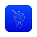 Ice cream icon blue vector Royalty Free Stock Photo