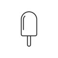 Ice cream icon in flat style. Sundae vector illustration on white isolated background. Sorbet dessert business concept