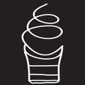Ice cream icon handrawing vector