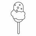 Ice Cream icon, outline style Royalty Free Stock Photo