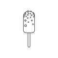 Ice Cream icon, outline style Royalty Free Stock Photo