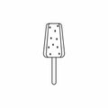 Ice Cream icon, outline style Royalty Free Stock Photo