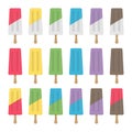 Ice cream icon set. Royalty Free Stock Photo