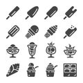 Ice cream icon set Royalty Free Stock Photo